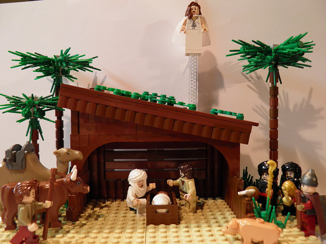 lego nativity scene